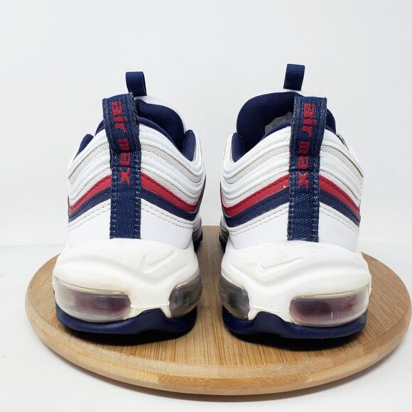 Nike Air Max 97‎ Shoes Womens 7.5 Red Crush White Blue Athletic Lace Up Sneaker - Picture 10 of 15
